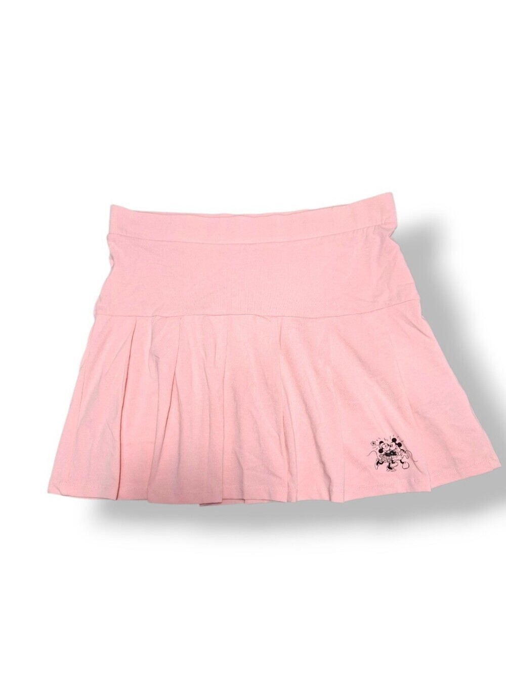 Disney Pink Pleated Mini Skirt Micky And Mini Print Sz 6 / 8 Preppy Tennis Golf